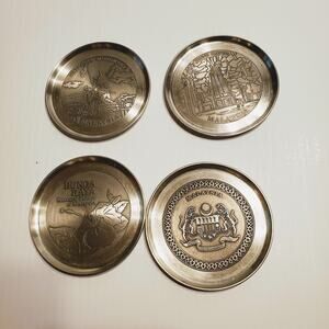 Royal Selangor Pewter 97% Coaster set of 4. Pre-owned, good shape